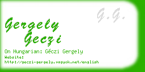 gergely geczi business card