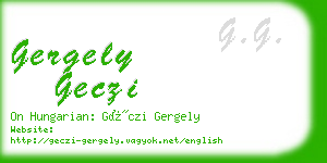 gergely geczi business card